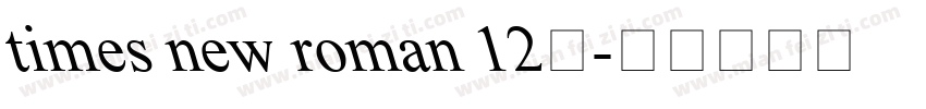 times new roman 12号字体转换